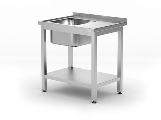 Hendi Stůl s umyvadlem s 1 mísou - šroubovaný HENDI, Kitchen Line, 1000x600x(H)850mm - 811573