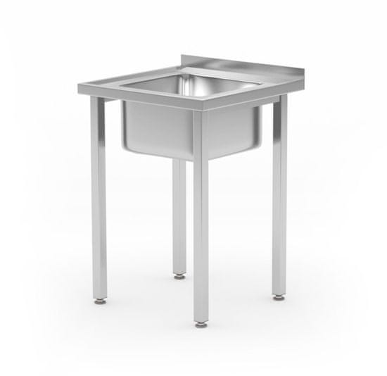 Hendi Stůl s umyvadlem s 1 mísou - šroubovaný HENDI, Kitchen Line, 1000x600x(H)850mm - 811573