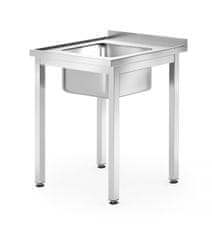 Hendi Stůl s umyvadlem s 1 mísou - šroubovaný HENDI 600x600x(H)850mm - 811849
