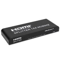 Qoltec Aktivní rozbočovač 4 x HDMI 4K x 2K | 6Gbps | 60Hz | Vysoká stabilita