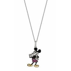 Disney Slušivý stříbrný náhrdelník Mickey Mouse CS00039HZML-P.CS (řetízek, přívěsek)