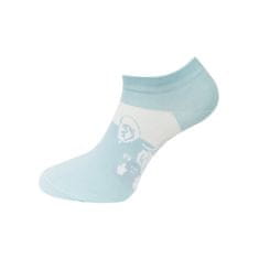 Dámské kotníkové ponožky ND9815 s buldočkem - modré barvy 9001624-4 Velikost ponožek: 35-38