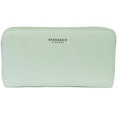 DIANA & CO  Dámská semišová peněženka Diana&Co 3390-2 mentolově zelená 9001660-5