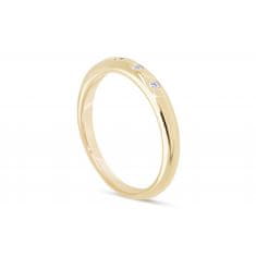 Pozlacený prstýnek jemný se zirkony 391 Velikost prstenu - obvod: 54 mm
