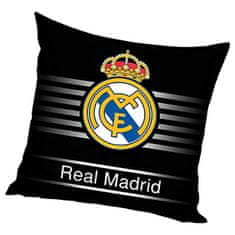 FotbalFans Polštářek Real Madrid FC, černý, 40x40 cm