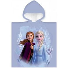 Dívčí plážové pončo - osuška s kapucí Ledové království - Anna a Elsa