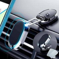 Netscroll Magnetický držák telefonu do auta, 720-stupňový skládací rotační držák telefonu do auta, MagnetHolder