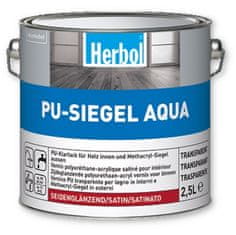 Herbol Herbol PU-Siegel Aqua 0,75 l - bezbarvý, vodou ředitelný, polyuretanový lak, polomatný,