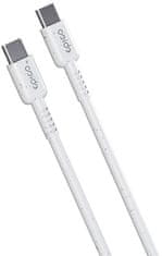 Resolve nabíjecí a datový kabel USB-C, opletený, 60W, 1.2m, bílá
