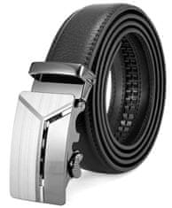 Camerazar Automatický opasek z ekokůže, černý, šířka 3,5 mm, délka 125 cm