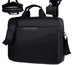 Camerazar Prostorný kufřík na notebook 15,6", černý, vodotěsný s měkkou vnitřní podšívkou a skrytými zipy