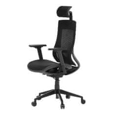 Autronic Kancelářská židle, černá látka, plastový kříž, výškově stavitelné područky, kolečka pro tvrdé podlahy