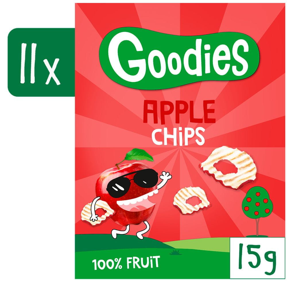 Levně Goodies 100% jablečné plátky 11 x 15 g