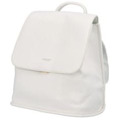 DIANA & CO Jednoduchý dámský koženkový batoh Eluza, bílá