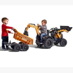 LEBULA Traktor FALK Case IH oranžový s pojízdnou lopatou pro přívěs od 3 let