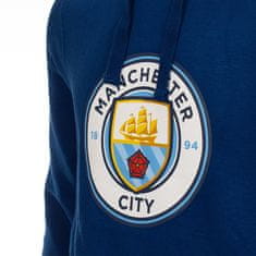 FotbalFans Dětská mikina Manchester City FC, modrá, kapuce | 9-10r