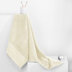 DecoKing Bavlněný ručník Andrea krémový, velikost 70x140