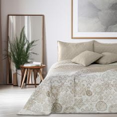 DecoKing Oboustranný přehoz na postel Alhambra béžový/bílý, velikost 240x260