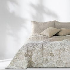 Oboustranný přehoz na postel Alhambra béžový/bílý, velikost 240x260