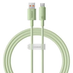 BASEUS Datový kabel Baseus (P10360203421-00) - USB to USB-C, Super Fast Charge, 100W, 480Mbps, 1m - zelený