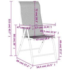 Petromila Skládací zahradní židle 4 ks šedé polyratan