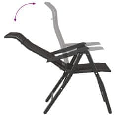 Vidaxl Skládací zahradní židle 8 ks kávově černé polyratan