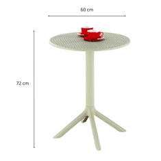Halmar Zahradní kulatý stůl CALVO 60 cm mintově zelený