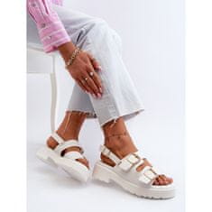 Dámské sandály s přezkami z kůže Eko velikost 41