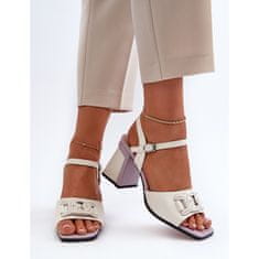 Elegantní sandály na podpatku s ozdobou velikost 41