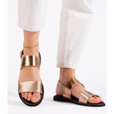 Dámské ploché sandály zlaté velikost 40
