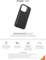 gear4 D3O Vancouver Snap kryt iPhone 13 černý