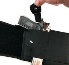 Camerazar Univerzální taktické vojenské pouzdro na pistoli s kapsou na zásobník, voděodolná elastická tkanina, černá, 120-125 cm
