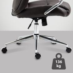 BHM Germany Kancelářská židle Salford, pravá kůže, hnědá