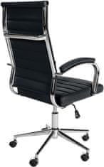 BHM Germany Kancelářská židle Mollis, pravá kůže, černá