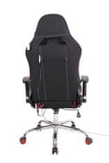 BHM Germany Kancelářská židle Limit XM s masážní funkcí, textil, černá / červená