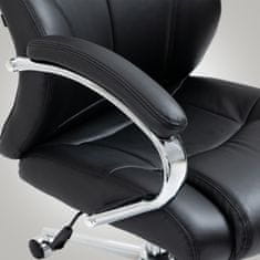 BHM Germany Kancelářská židle Salford, pravá kůže, černá