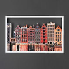 Dalenor Nástěnná dekorace Amsterdam, 70 cm, bílá