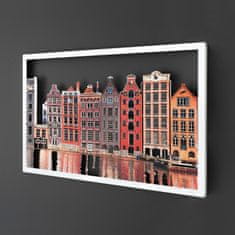Dalenor Nástěnná dekorace Amsterdam, 70 cm, bílá