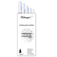 Artmagico  akrylový popisovač 5 kusů bílá 0,7 mm