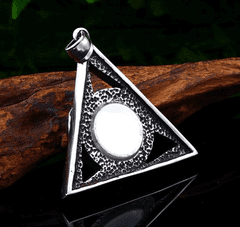 Camerazar Pánský náhrdelník se severským amuletem oko, stříbrná chirurgická ocel, délka 60 cm