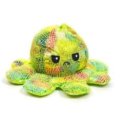 Plush Plyšová oboustranná hračka Chobotnice duhová 28cm
