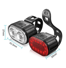 Camerazar Sada světel na kole přední zadní reflektor USB vodotěsný