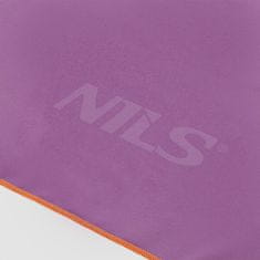 NILS rychleschnoucí ručník z mikrovlákna NCR12, fialový/oranžový