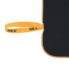 NILS rychleschnoucí ručník z mikrovlákna NCR12, černá/oranžová