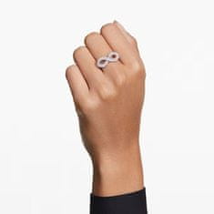 Swarovski Blyštivý prsten Nekonečno Hyperbola 567969 (Obvod 50 mm)