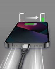 Innostyle Innostyle Powerflex Usb-C Lightning Mfi Rychlonabíjecí Kabel Pro Iphone Kevlar 2M Černý