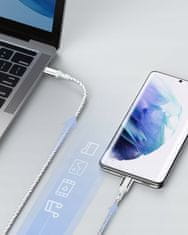 Innostyle Innostyle Powerflex Usb-C Rychlonabíjecí Kabel Pro Iphone Samsung 3A 60W Kevlar 2M Stříbrný