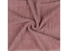 sarcia.eu Růžový bavlněný ručník se zlatou výšivkou, listy osušky 70x135 cm 1