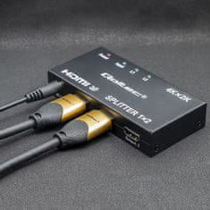 Qoltec Aktivní rozbočovač 2 x HDMI 4K x 2K | 3,4 Gb/s | Vysoká stabilita