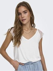 ONLY Dámské triko ONLPETRA Slim Fit 15315803 White (Velikost L)